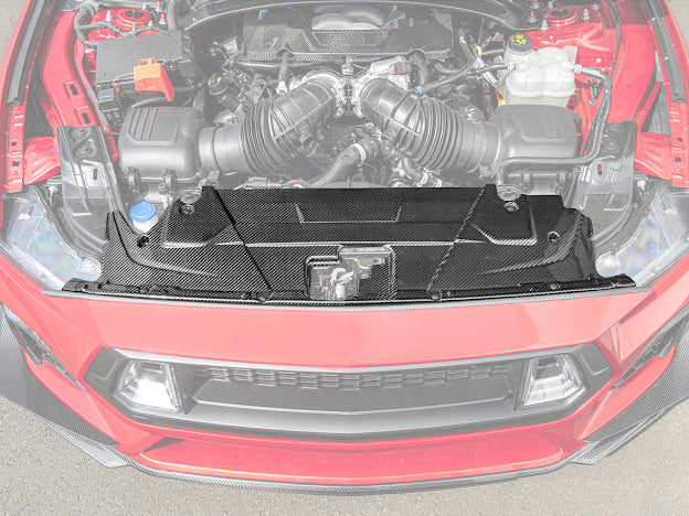 2024-UP MUSTANG S650 | CARBON FIBER ENGINE BAY RADIATOR PANEL TRIM REPLACEMENT