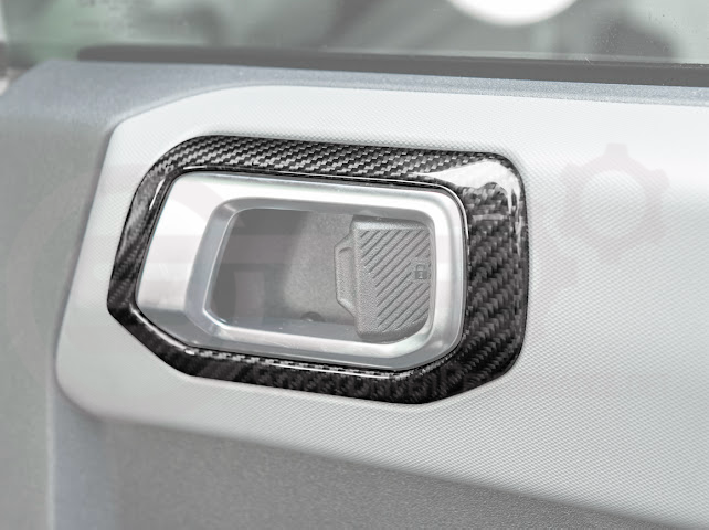 2021-UP FORD BRONCO CARBON FIBER REAR DOOR HANDLE TRIM COVER