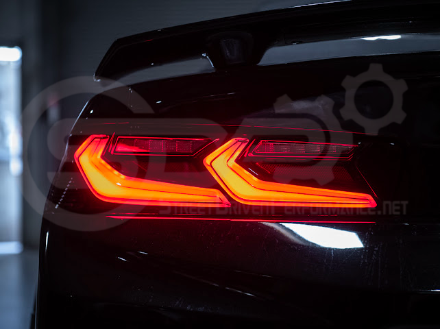 2016-2018 Chevrolet Camaro | C8 Style Sequential Signal LED Rear Taillights Pair (Clear / Red / Smoke Lens)