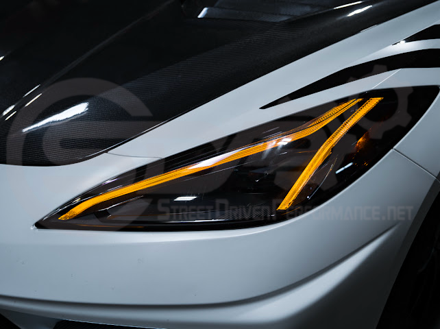 2020-Up Chevrolet Corvette C8 | Custom DRL Conversion Front Headlight Module Set Pair (Amber, Blue, Green, or Red)