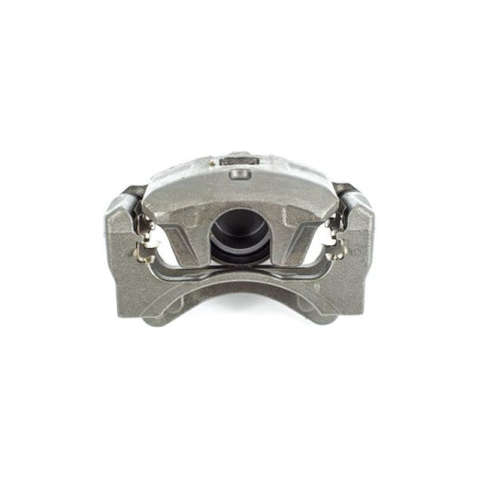PowerStop front left OE brake caliper with bracket for Dodge Caliber 2007-2012, showcasing the gray metal caliper assembly.