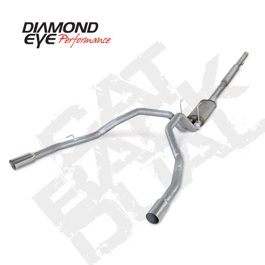 Diamond Eye Performance 3-inch Catback exhaust kit for Dodge Ram 1500 HEMI 2009-2012, featuring dual exhaust tips.