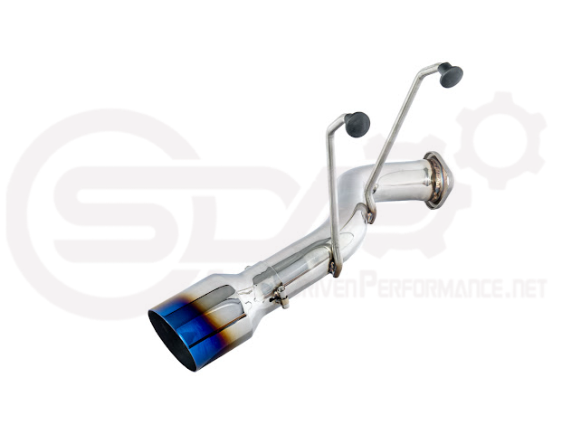 2016-2025 Mazda MX-5 Miata ND exhaust axle back muffler delete with 4-inch burnt or chrome tips by Street Driven Performance