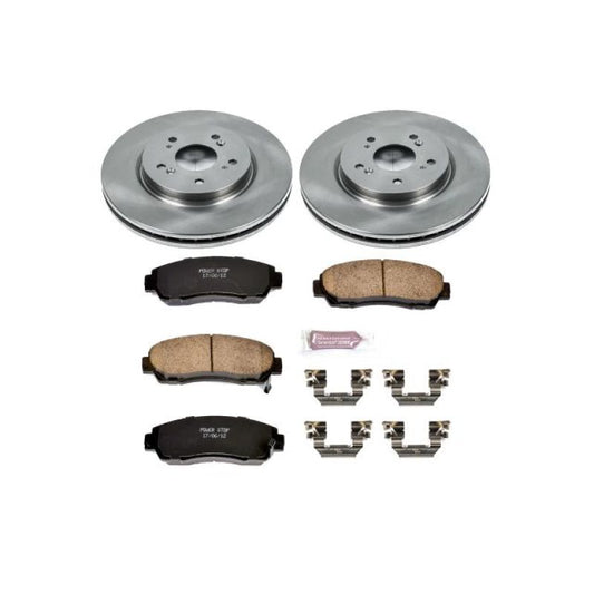 PowerStop OE front brake kit for 2007-2012 Acura RDX, includes brake rotors and pads for optimal stopping performance