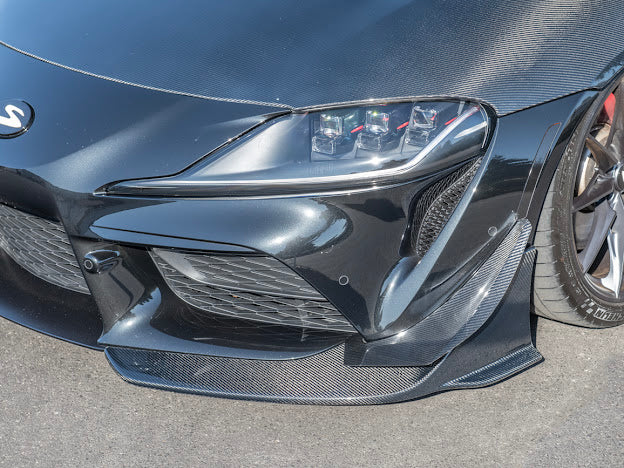 2020-UP TOYOTA SUPRA A91 | CARBON FIBER FRONT SPLITTER LIP GROUND EFFECTS (2 PEICE)