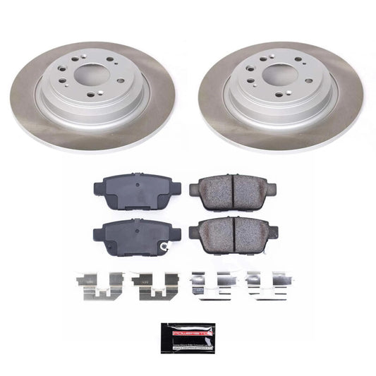 PowerStop rear semi-coated rotor kit for 2009-2014 Acura TL, performance brake kit with blank rotors, vehicle braking components