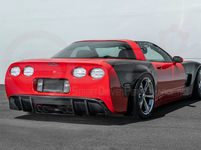 1997-2004 Chevrolet Corvette C5 | SDP Performance style CARBON FIBER Rear Bumper Finned Diffuser