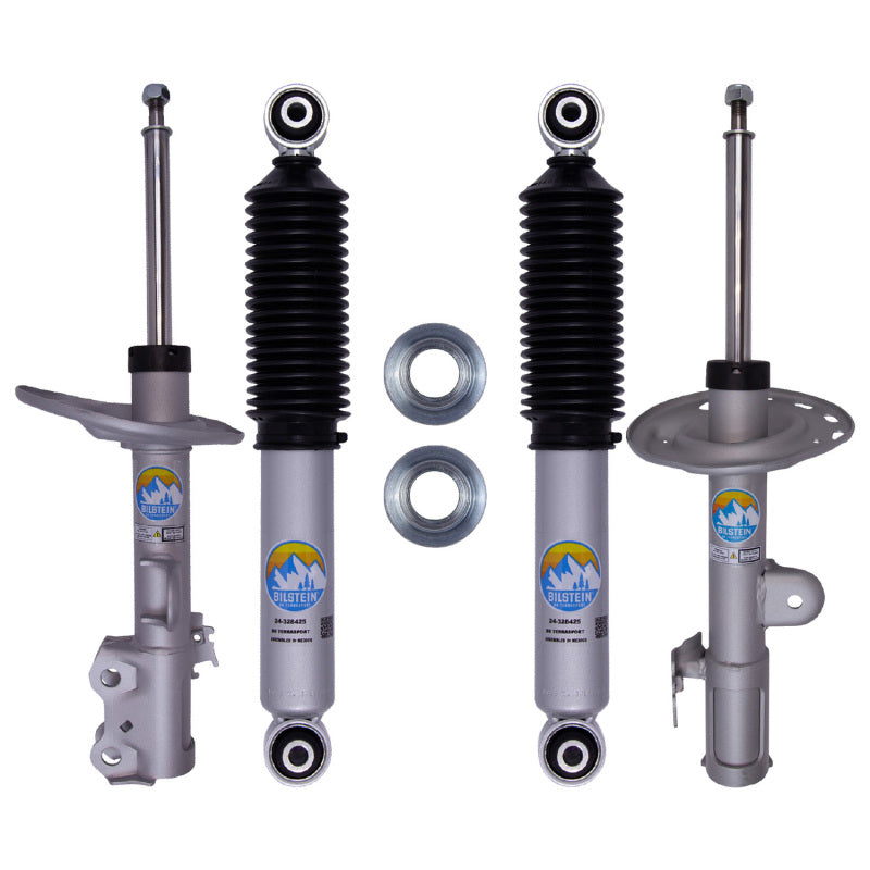 Bilstein B8 TerraSport lift kit shocks and struts for 2013-2018 Toyota RAV4 with 1-inch lift, showcasing durable suspension components.