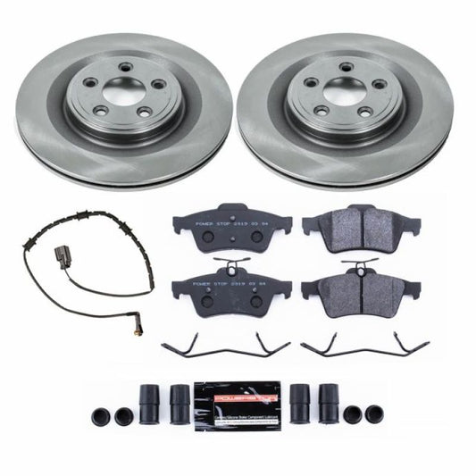 PowerStop Jaguar XF rear track day brake kit with performance brake components, designed for high-performance driving.