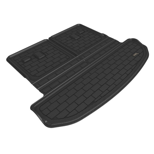Black 3D MAXpider rubber cargo liner for Kia Sorento 2021-2023, designed to protect the vehicle's trunk floor.