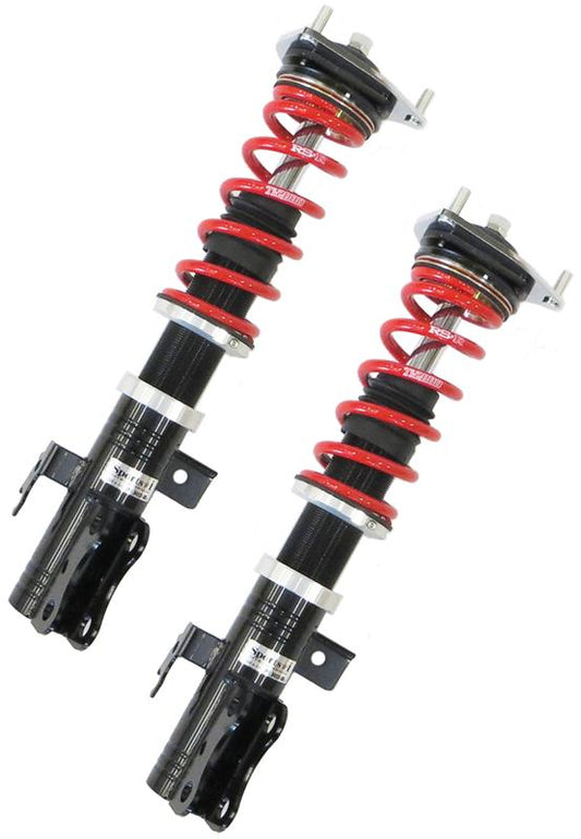 RS-R Sports-i coilovers installed on a 2014-2016 Subaru Crosstrek Hybrid GPE, showcasing adjustable suspension components.