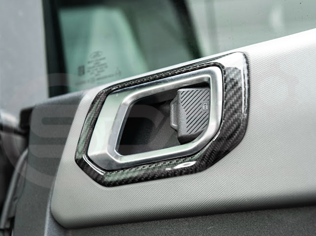 2021-UP FORD BRONCO CARBON FIBER REAR DOOR HANDLE TRIM COVER