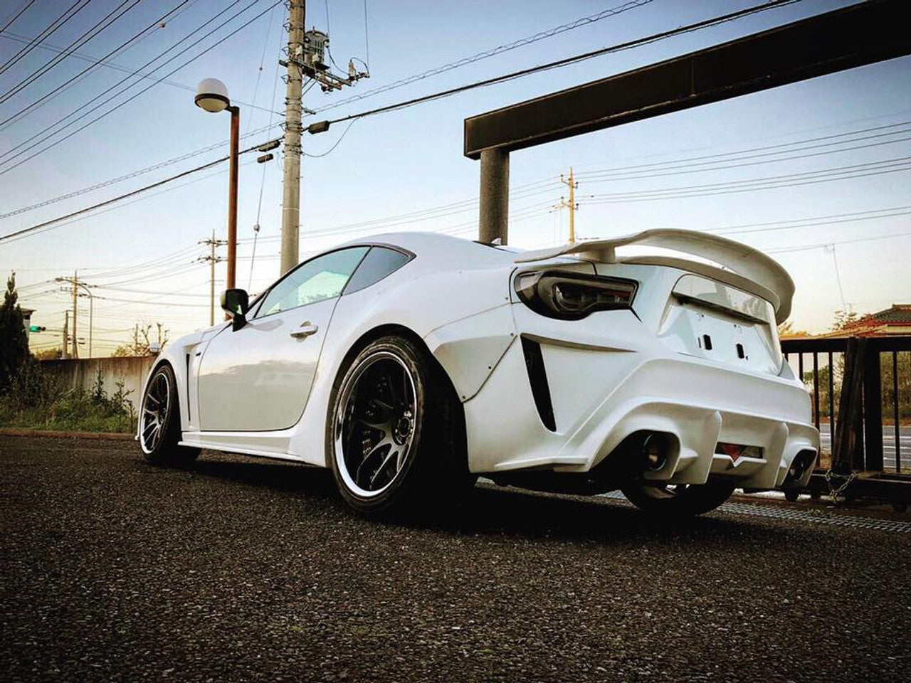 VeilSide 2013-2020 Scion FR-S/ Subaru BR-Z/ Toyota 86 Complete Wide Body Kit - Front Bumper, Front Fenders, Vented Hood, Side Skirts, Rear Bumper, Rear Over Fenders, Rear Lip Spoiler & Rear Wing (Japanese FRP)