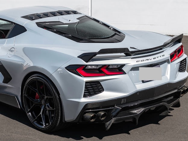 2020+ CHEVROLET CORVETTE C8 COUPE | CARBON FIBER REAR ROOF WING SPOILER VORTEX GENERATORS