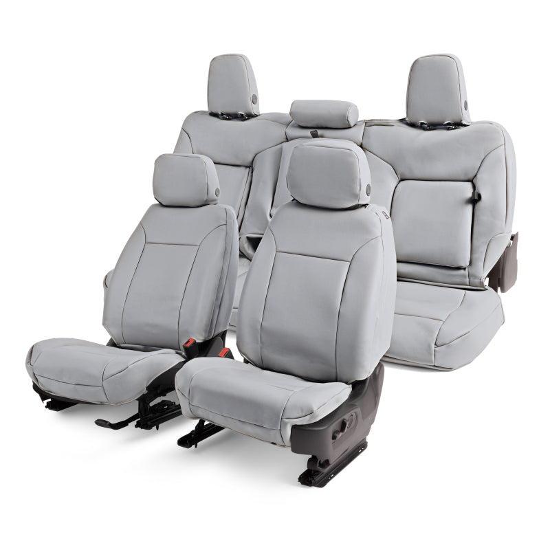 Covercraft Leatherette second row seat covers for Toyota Grand Highlander, custom-fit, precise installation, durable and stylish protection.