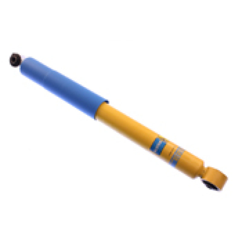 Bilstein B6 rear 46mm monotube shock absorber for 2005 Chevrolet Silverado 3500 4WD, mounted on truck wheel well.