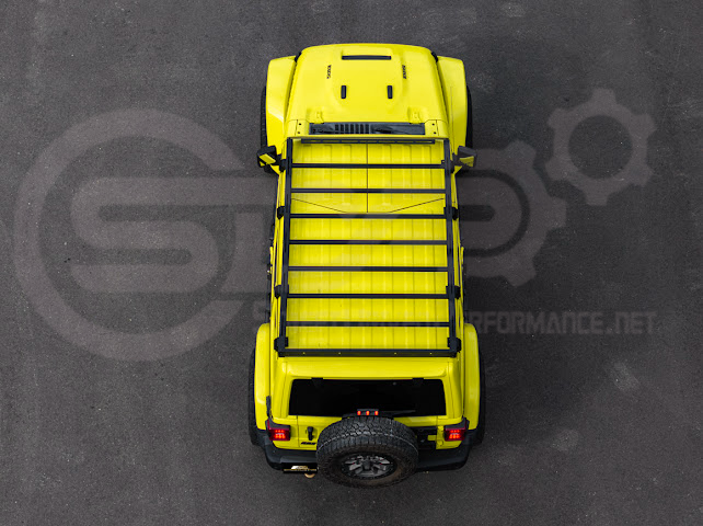 2018-UP JEEP WRANGLER JL & 2020-PRESENT JEEP GLADIATOR JT | CARBON STEEL BLACK TOP ROOF CARGO RACK (FULL & HALF LENGTH)