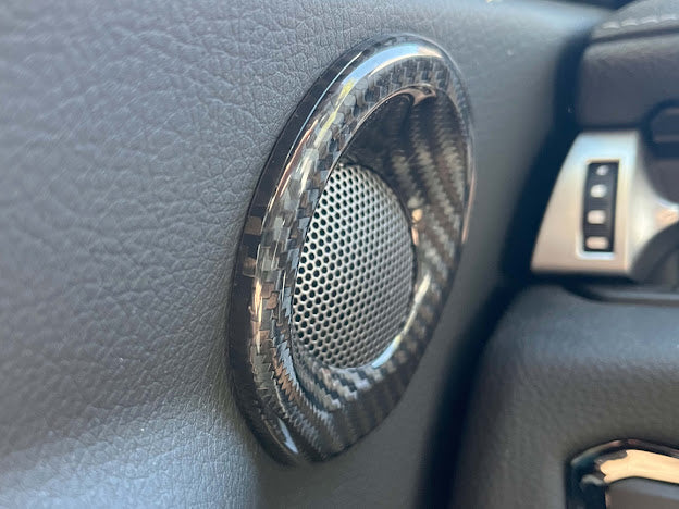 2020-Up Toyota GR Supra A90 A91 |Factory Style CARBON FIBER Inner Door Speaker Ring Trim Cover (Pair)
