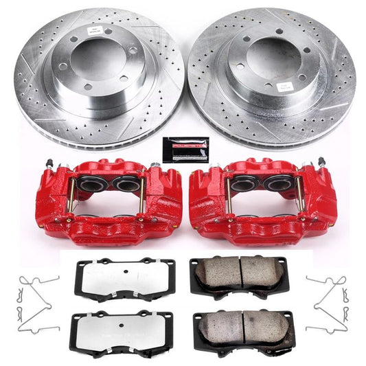 PowerStop front Z36 brake calipers and truck & tow kit for 2003-2009 Toyota 4Runner, performance brake components with calipers