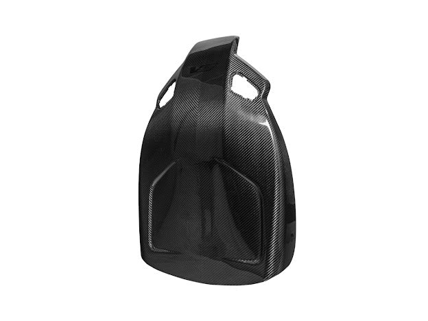 Recaro carbon fiber rear seat panel cover for 2016-2019 Cadillac ATS-V sedan, driver and passenger side replacement by Street Driven Performance.