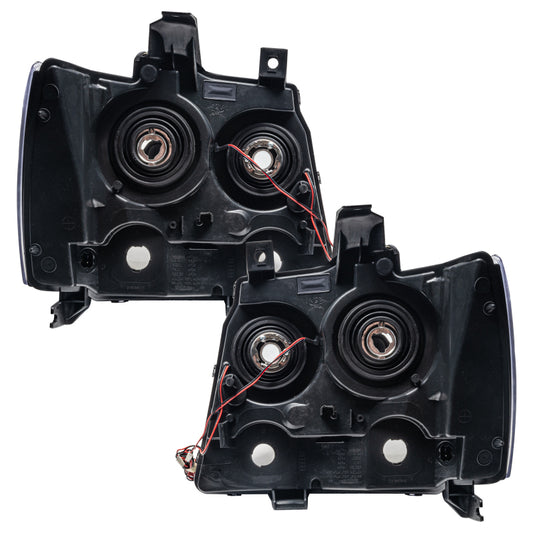 Oracle Lighting LED halo headlights for Chevrolet Suburban 2007-2014 with UV purple halo design, pre-assembled for easy installation.