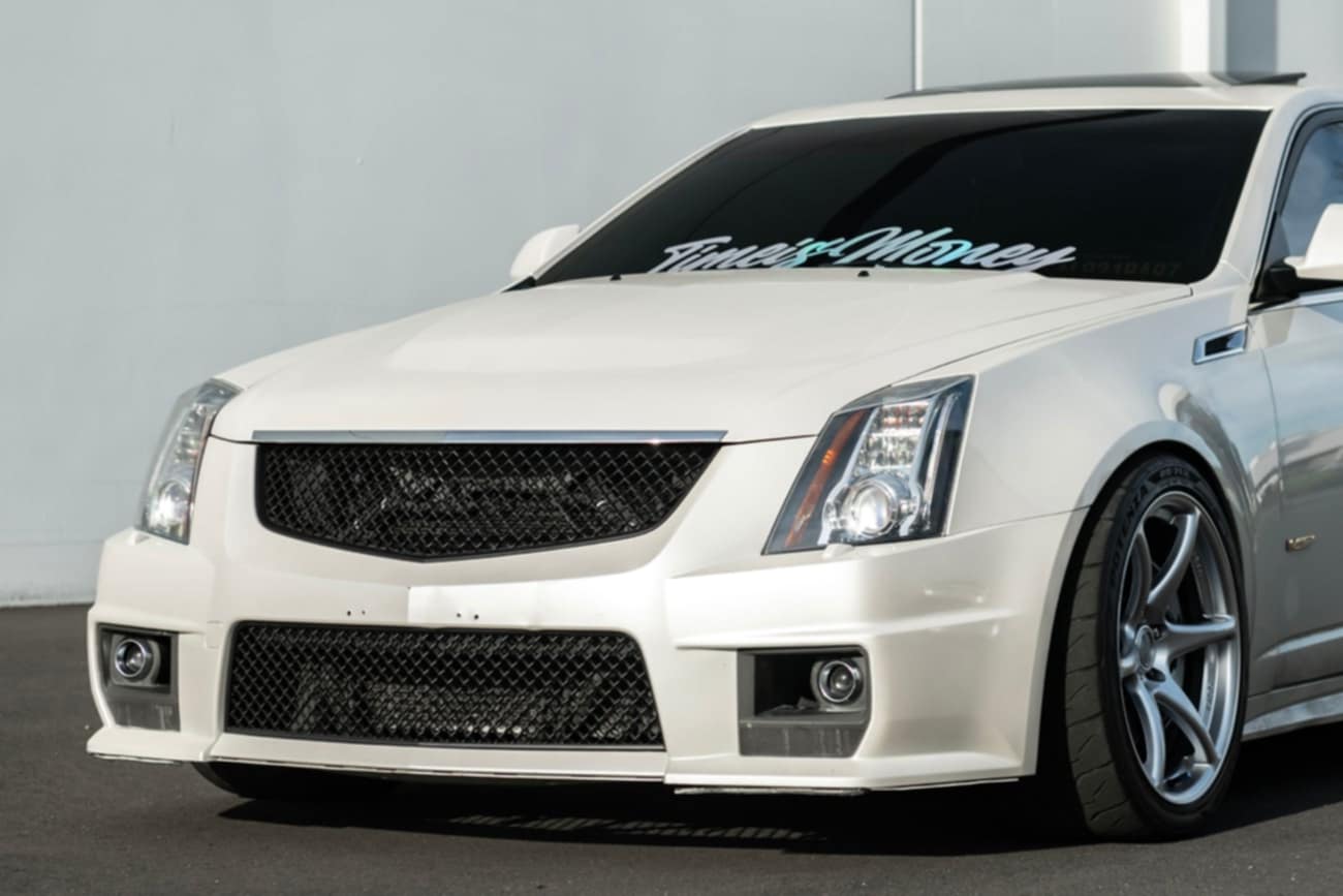 2009-2015 Cadillac CTS-V V2 -  Black front grilles set (blank no emblem)