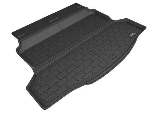 Black 3D MAXpider Kagu cargo liner for 2017-2020 Honda Civic Hatchback, rubber floor mat with textured surface.