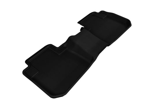 Black 3D MAXpider Kagu 2nd row rubber floor mats for 2014-2018 Subaru Forester, durable and custom-fit interior protection.