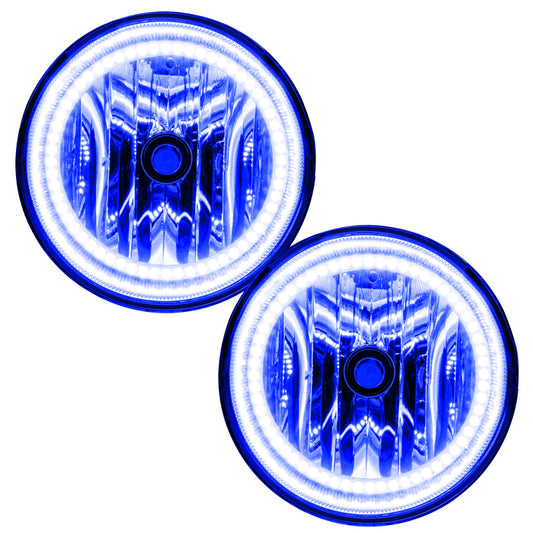 Oracle Lighting blue LED halo fog lights for 2008-2011 Ford Ranger, pre-assembled, durable fog light assembly with halo accents.