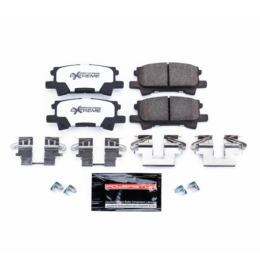 PowerStop rear Z36 performance brake pads with hardware for Lexus RX330 2004-2006, designed for truck and towing applications.