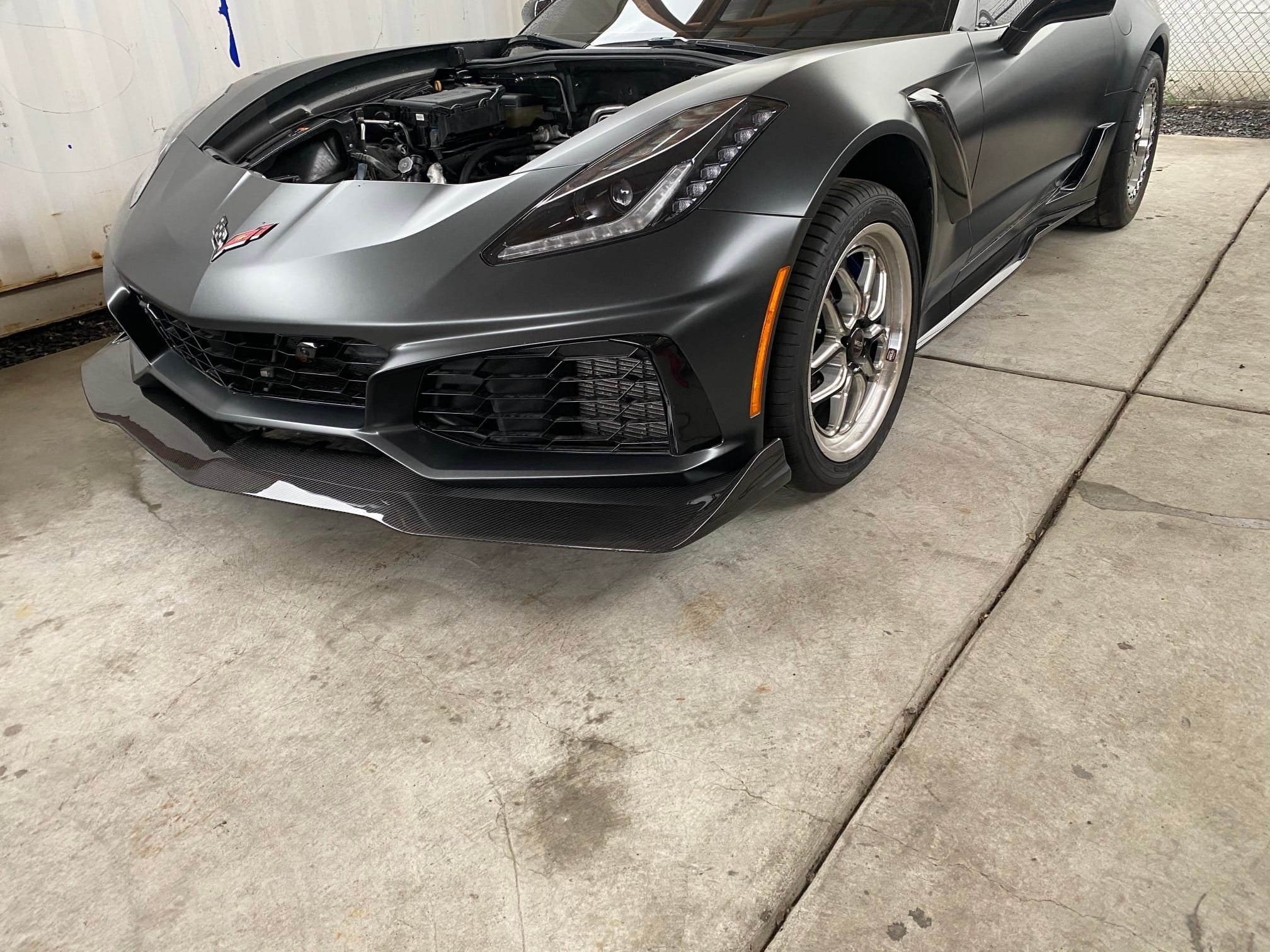 2019 CHEVROLET CORVETTE C7 ZR1 CARBON FIBER FRONT LIP SPLITTER GROUND EFFECTS