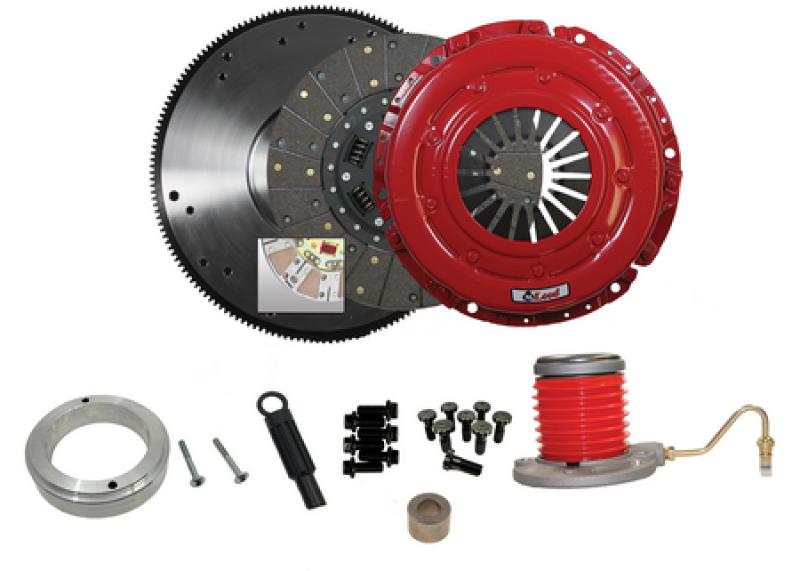McLeod Racing Ford Mustang 3.7L Super Street Pro clutch kit with clutch pack and components for high-performance driving.