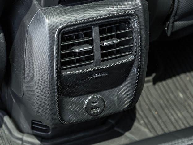 2021-Up Ford Mustang Mach-E |INTERIOR Carbon Fiber Rear AC Outlet Panel Cover