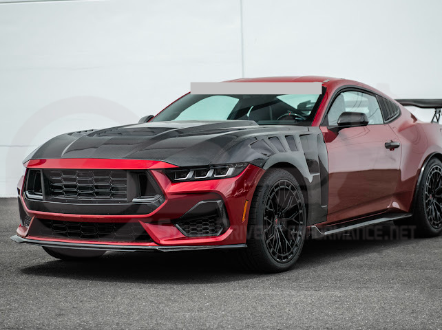 2024-Up Ford Mustang GT | DarkHorse Style CARBON FIBER Side Grille Air Intake Bezel Pair