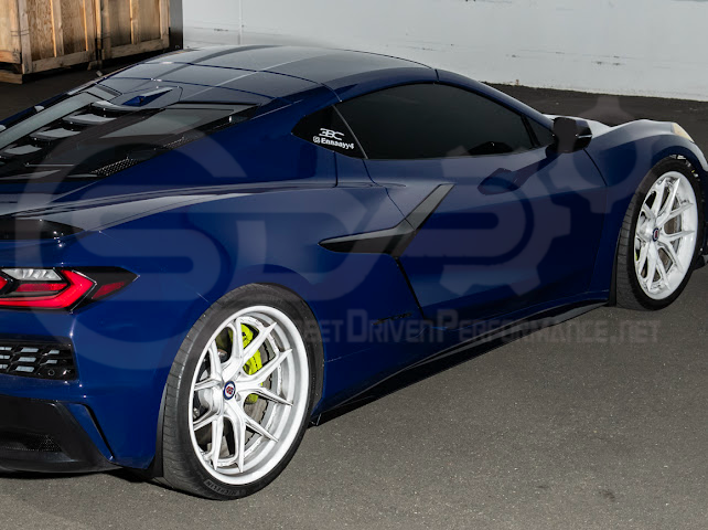 2023-UP CORVETTE C8 E-RAY, Z06, & ZR1 | XL EXTENDED REAR MUD FLAPS SPLASH GUARD PAIR