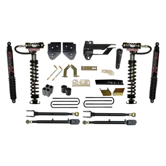 Skyjacker 6-inch coilover lift kit installed on a 2017 Ford F-350 4WD, featuring coilover shocks and lift components.