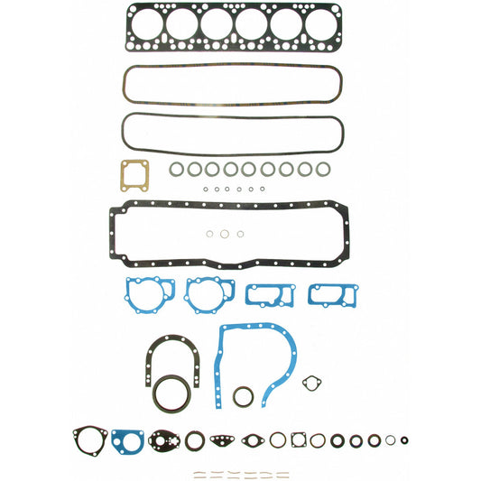 Fel-Pro FS 7887 B engine gasket set with various gaskets for automotive engine repair, displayed on a white background.
