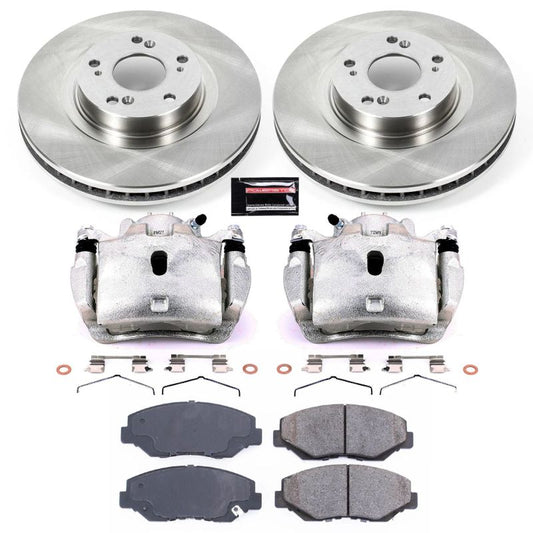 PowerStop OE brake kit for 2013-2015 Acura ILX with front calipers and brake components, designed for reliable stopping performance.