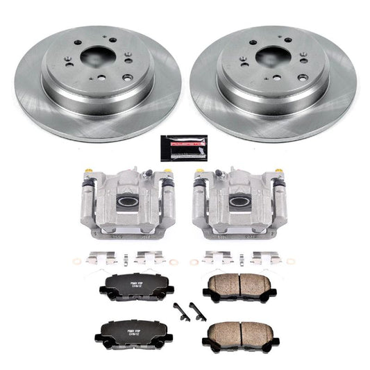 PowerStop rear brake kit with calipers for Honda Pilot 2012-2015, OE-style brake replacement with high-quality components.
