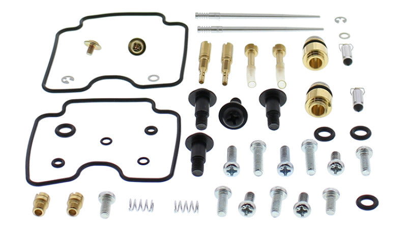 All Balls Racing Yamaha XVS1100 V-Star carburetor rebuild kit with gaskets and parts for engine maintenance.