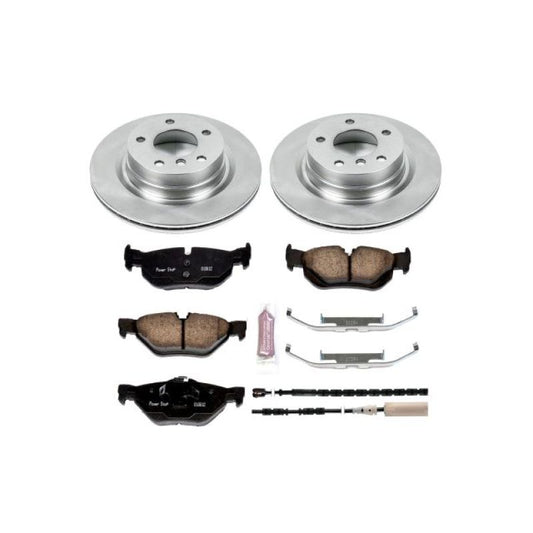 PowerStop rear brake kit for BMW 328i (2011-2013) with OE-style brake components, including rotors and pads.