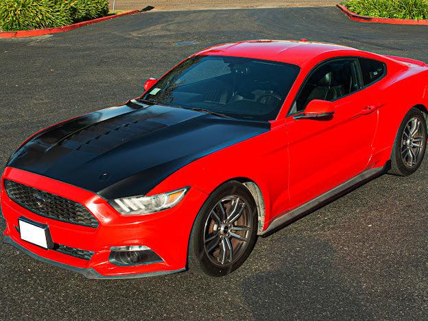 2015-23 FORD MUSTANG GT350 COUPE | PERFORMANCE PACKAGE SIDE SKIRTS ROCKER PANELS EXTENSION GROUND EFFECTS