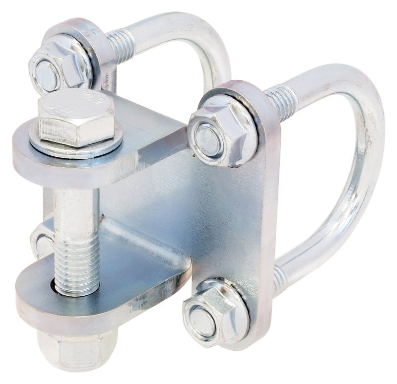 RockJock JK Currectlync RH drive bolt-on heavy-duty steering stabilizer shock mounting kit, showing durable steel components.