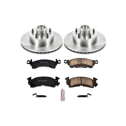 PowerStop OE front brake kit for 1985 Buick Electra, includes brake rotors and pads for optimal stopping power.