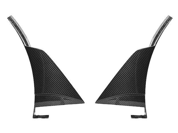 2019 CHEVROLET CORVETTE C7 ZR1 CARBON FIBER FRONT SPLITTER SIDE WINGLET EXTENSIONS (PAIR)