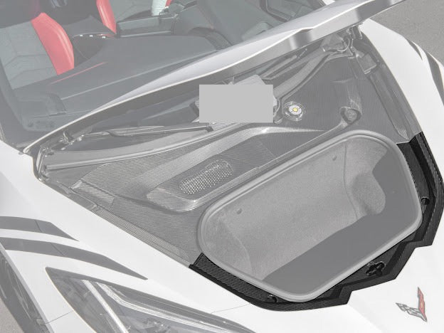 2020+ CHEVROLET CORVETTE C8 | FACTORY STYLE CARBON FIBER FRONT TRUNK TRIM KIT REPLACEMENT