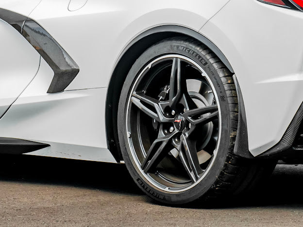 2020+ CHEVROLET CORVETTE C8 | SDP PERFORMANCE PACKAGE MATTE BLACK SIDE WHEEL FENDER FLARE EXTENSIONS PAIR