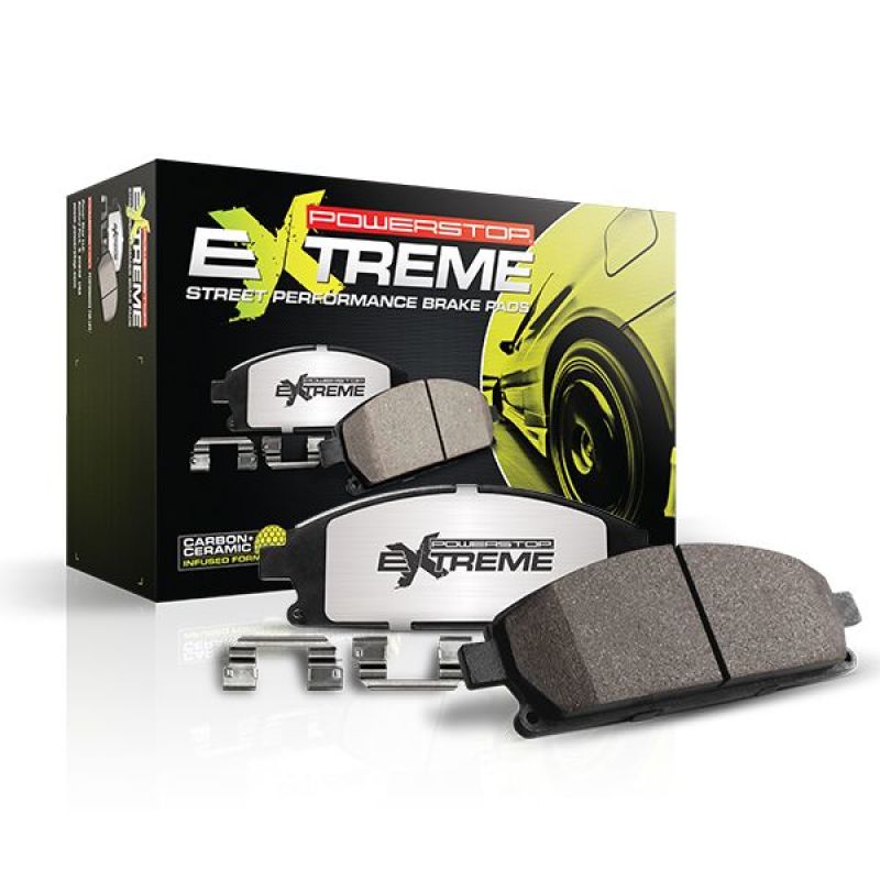 PowerStop Z26 Street rear brake pads with hardware for Hyundai Veloster N 2019-2021, performance brake pads for improved stopping power.