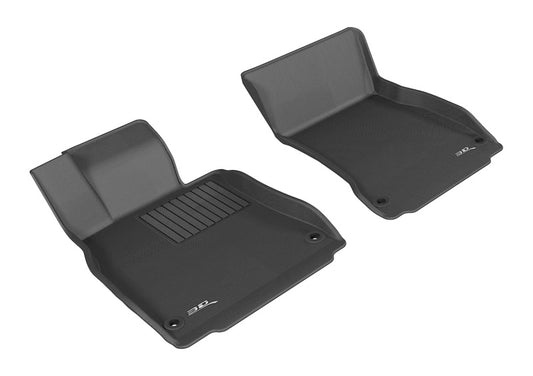 Black 3D MAXpider rubber floor mat for 2014-2019 Mercedes-Benz S-Class W222 first row, durable automotive interior protection.