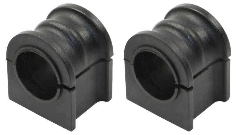 Moog Ford Mustang front to frame sway bar bushing installed on the vehicle's suspension system.